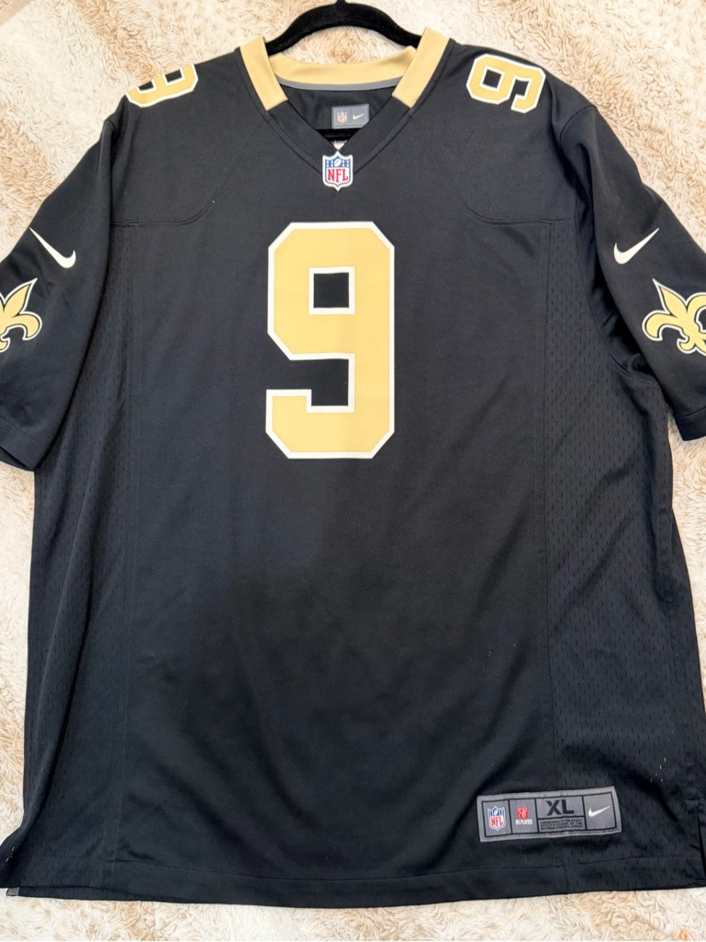 Drew Brees Nike Black NFL Player Edition Jersey Size XL